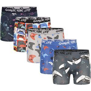 Floso Boys Gamer For Life Cotton Blend Boxer Shorts (Pack of 5) / Multicolored